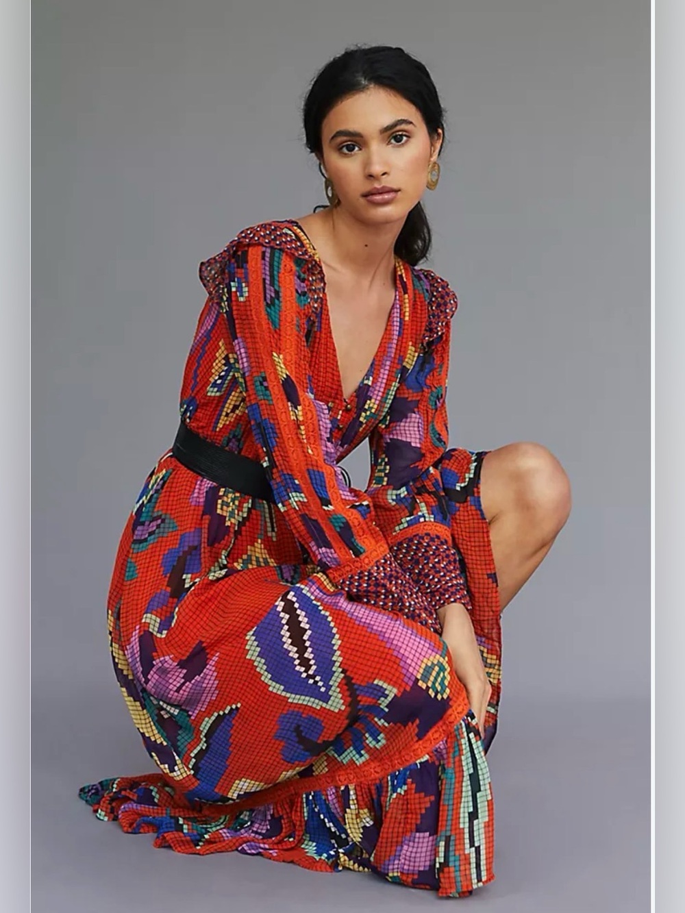 By Anthropologie Tropical Maxi Dress